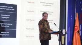 Anggota Bawaslu Herwyn Malonda saat Launching Indeks Kerawanan Pemilu (IKP) Penyelenggaraan Pemilu di Luar Negeri dalam Pemilu Serentak 2024 oleh Puslitbangdiklat Bawaslu, Kamis (31/8/2023). 